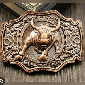 New bull steer belt buckle Copper Other colors available